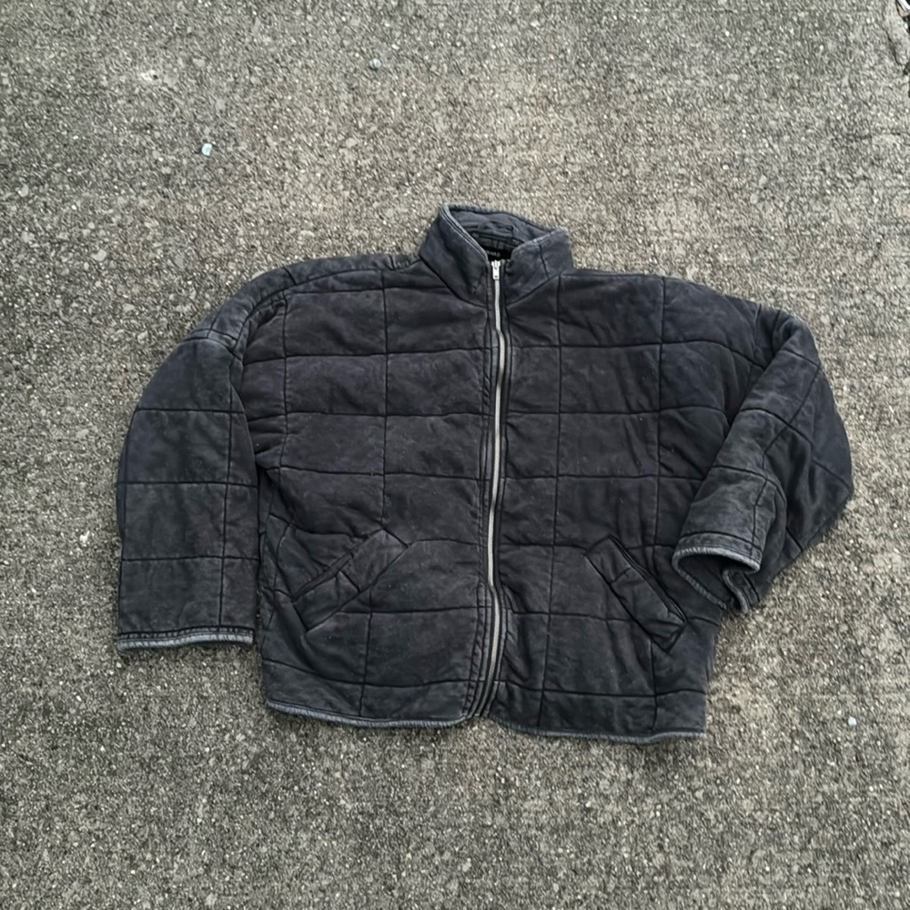 quilted grey jacket